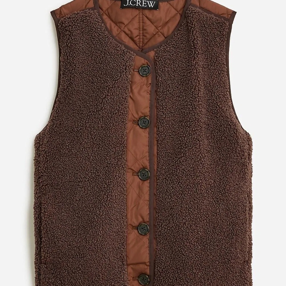 J.Crew Brown Reversible Vest in Primaloft